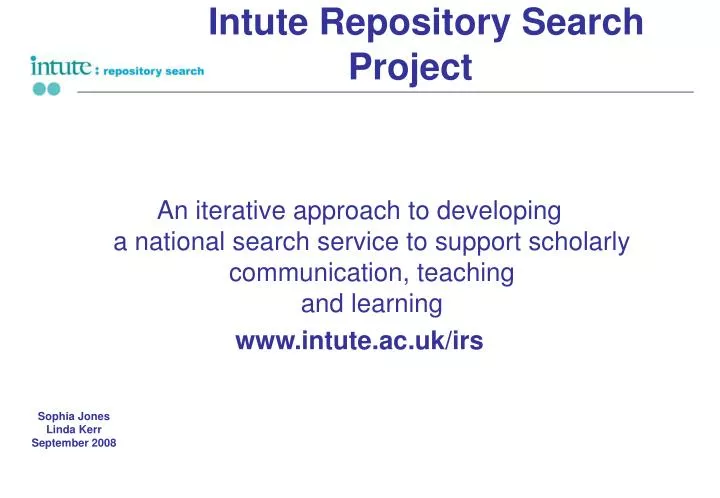 intute repository search project