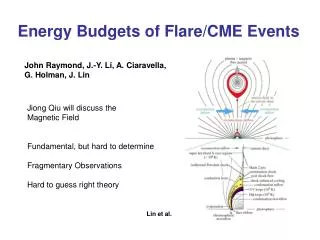 Energy Budgets of Flare/CME Events