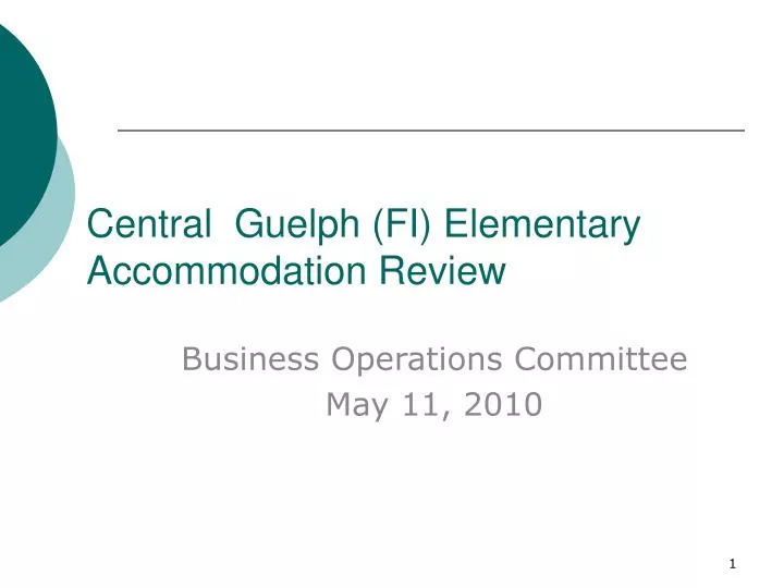 central guelph fi elementary accommodation review