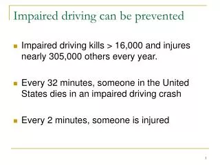 Impaired driving can be prevented