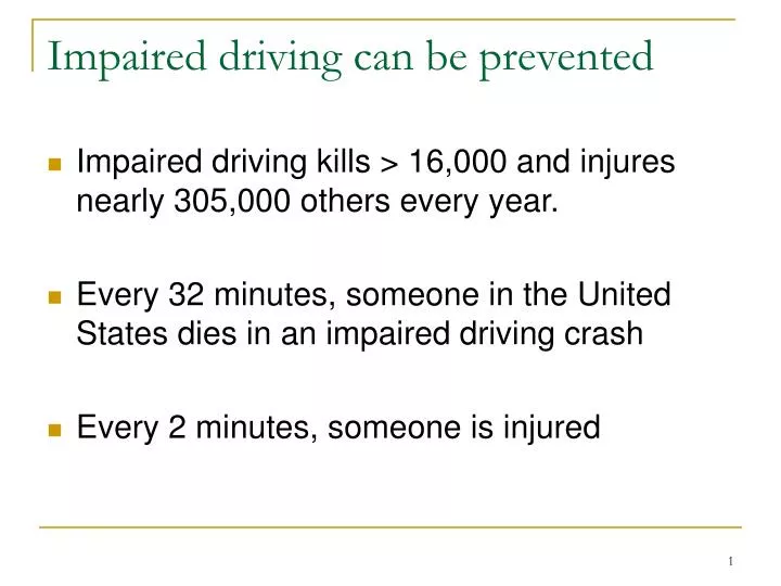 impaired driving can be prevented