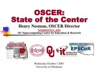 OSCER: State of the Center