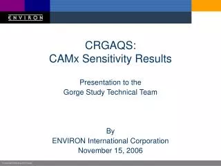 crgaqs camx sensitivity results