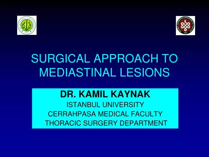 surgical approach to mediastinal lesions