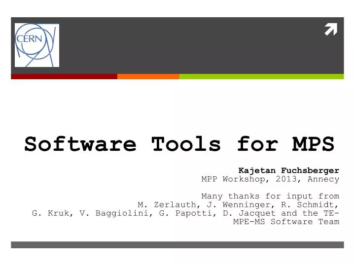 software tools for mps