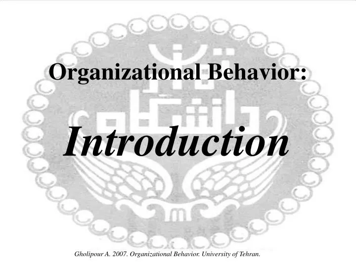 organizational behavior introduction