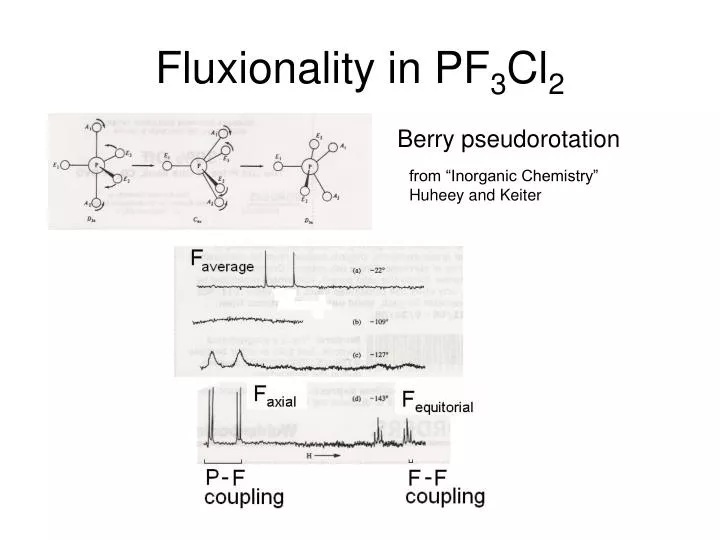 fluxionality in pf 3 cl 2