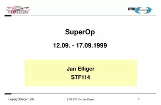 SuperOp 12.09. - 17.09.1999
