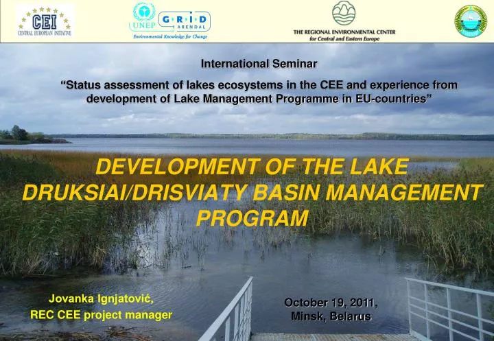 development of the lake druksiai drisviaty basin management program