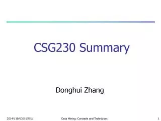 CSG230 Summary