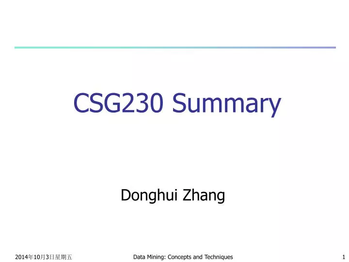 csg230 summary