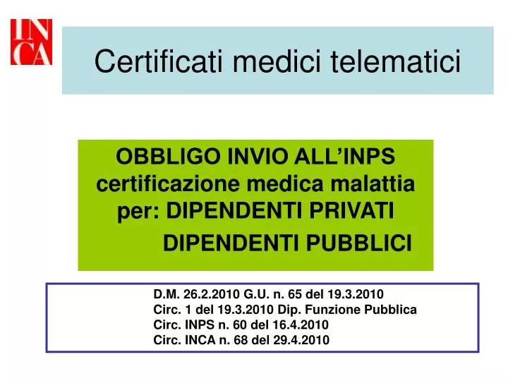 certificati medici telematici
