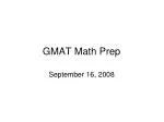GMAT Math Prep - slide 1