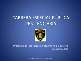 carrera especial p blica penitenciaria