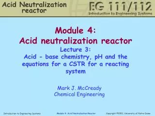 Acid Neutralization reactor