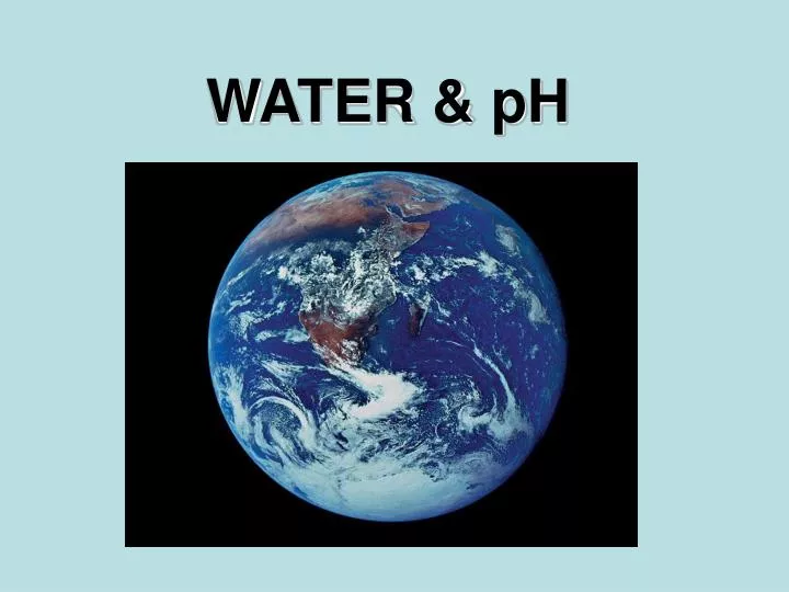water ph