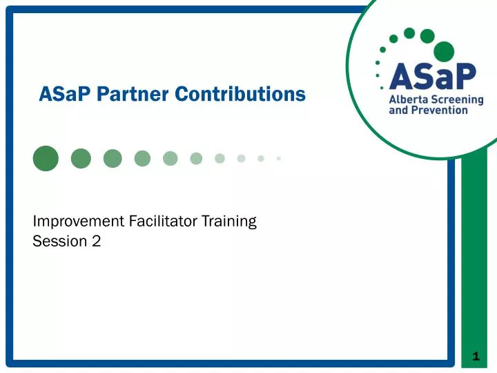 asap partner contributions