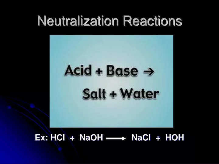 neutralization reactions
