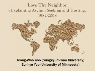 Love Thy Neighbor : Explaining Asylum Seeking and Hosting, 1982-2008