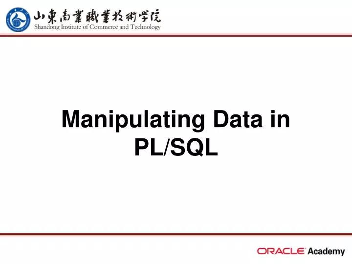 manipulating data in pl sql