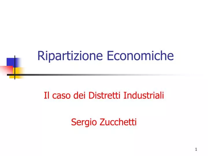 ripartizione economiche