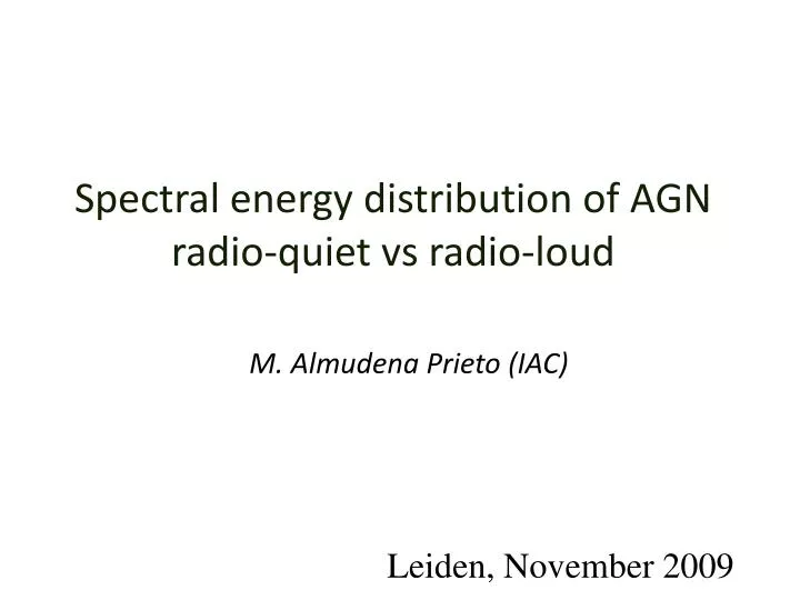 spectral energy distribution of agn radio quiet vs radio loud