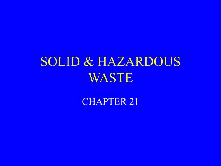 solid hazardous waste