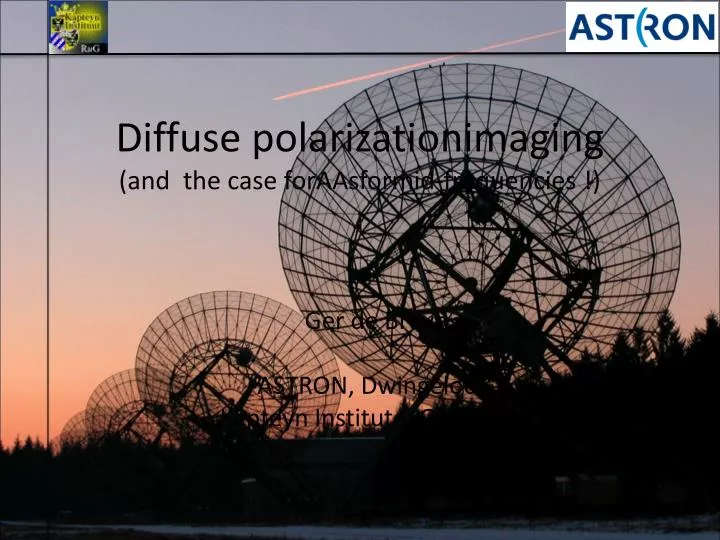 diffuse polarizationimaging and the case foraasformid frequencies