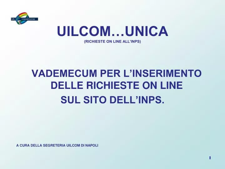 uilcom unica richieste on line all inps