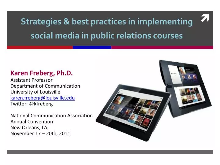 strategies best practices in implementing social media in public relations courses