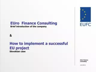 EUro Finance Consulting Brief introduction of the company