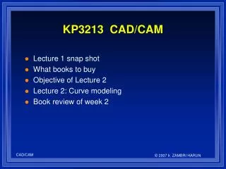 KP3213 CAD/CAM