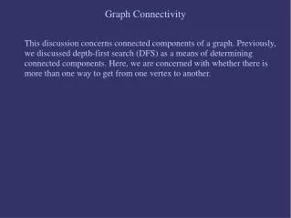 Graph Connectivity