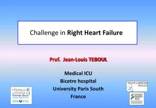Prof. Jean-Louis TEBOUL Medical ICU Bicetre hospital University Paris South France