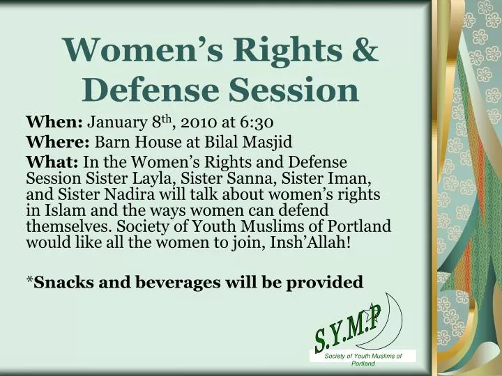 women s rights defense session