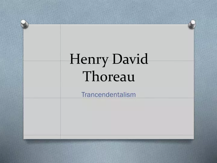 henry david thoreau
