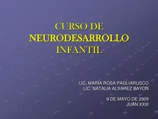 curso de neurodesarrollo infantil