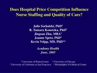 Does Hospital Price Competition Influence Nurse Staffing and Quality of Care?