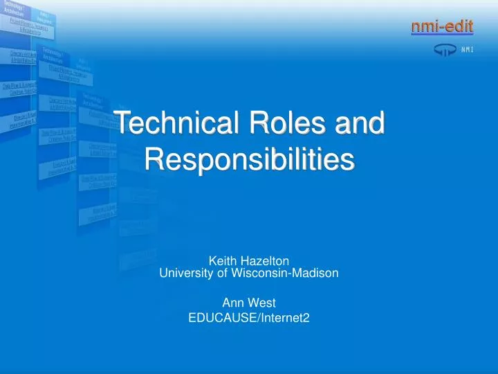 technical roles and responsibilities