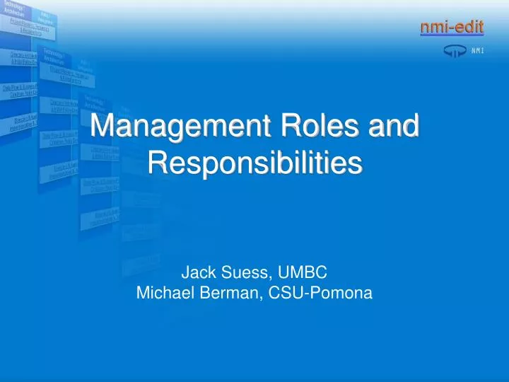 management roles and responsibilities
