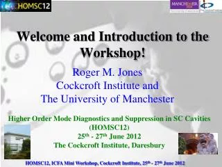 Welcome and Introduction to the Workshop!
