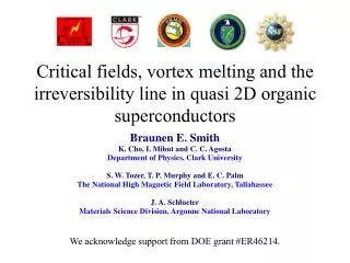 Critical fields, vortex melting and the irreversibility line in quasi 2D organic superconductors