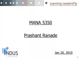 MANA 5350 Prashant Ranade