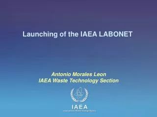 Launching of the IAEA LABONET