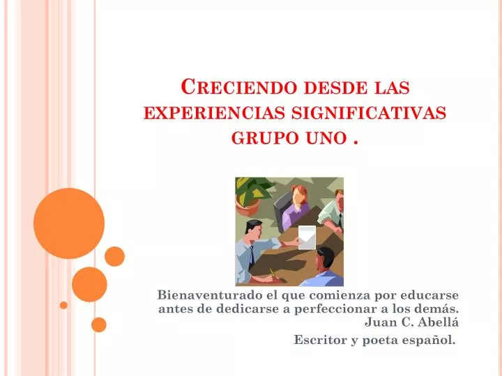 creciendo desde las experiencias significativas grupo uno