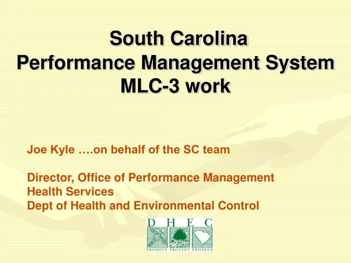 south carolina performance management system mlc 3 work