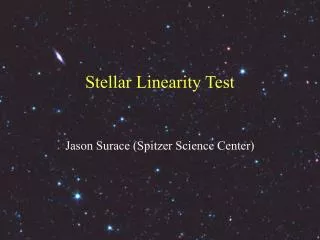 Stellar Linearity Test