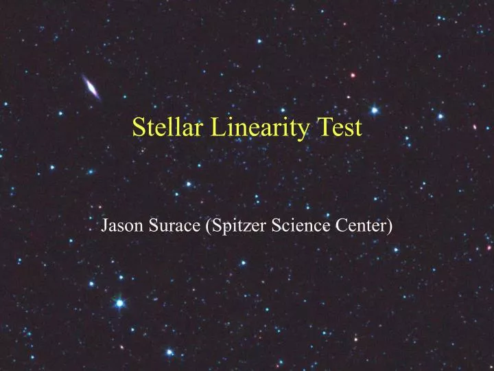 stellar linearity test