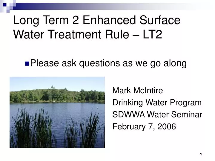 long term 2 enhanced surface water treatment rule lt2