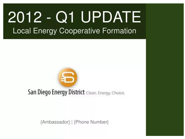 2012 q1 update local energy cooperative formation